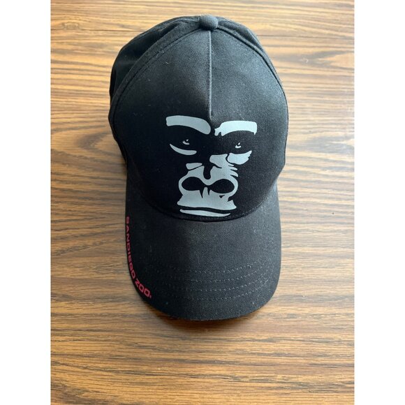 San Diego Zoo black adjustable snap  back ball cap with gorilla on front - Picture 1 of 4